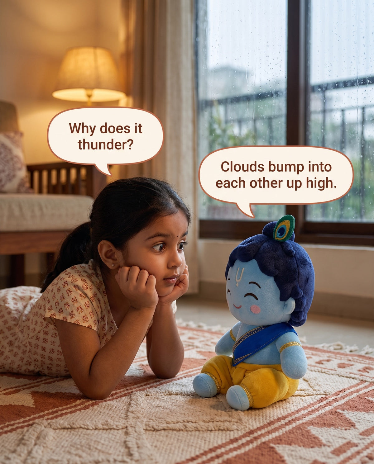 Ask him anything — Kanha says: Clouds bump into each other up high.