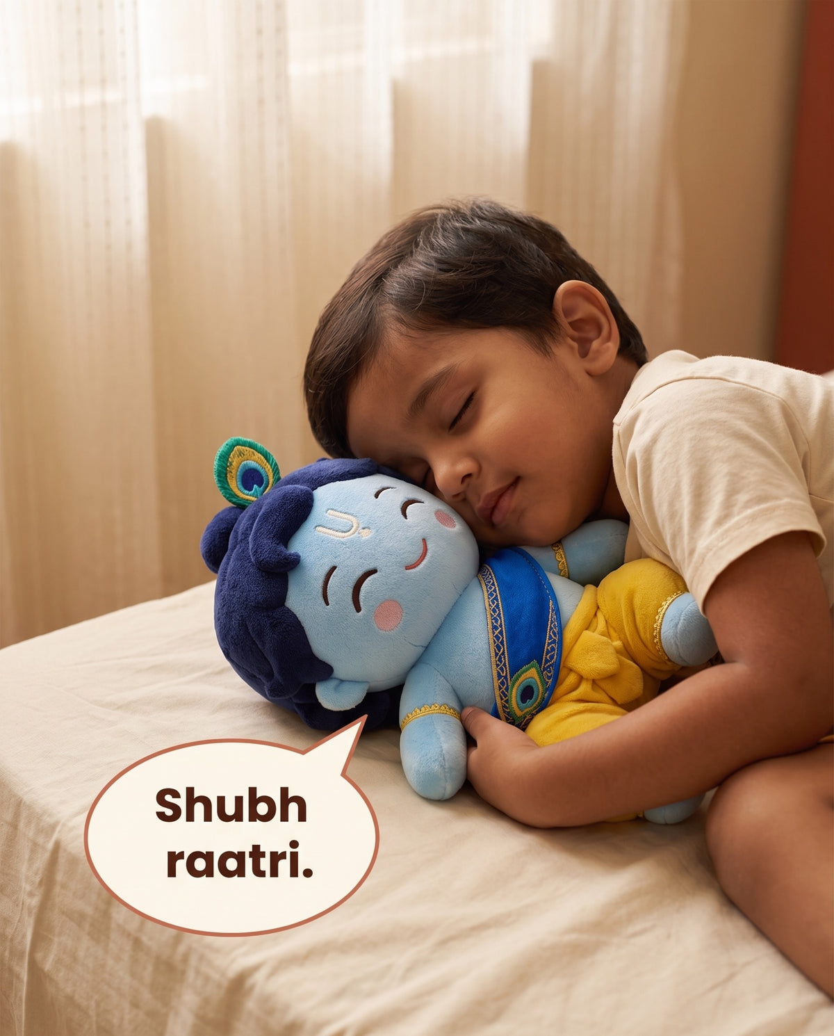 Soft enough to hug — Kanha says: Shubh raatri.